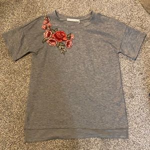 Floral decal tee